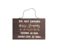 Wooden Signs/Gift for Nurse, Do Not Disturb, Door Sign, Nurse Sleeping, Night Shift Nurse, Sleeping Nurse,Fun Boutique Sign Kitchen Cafe Pub Decor, Wood wal Art, Rustic Wood Decor Gift 8x12 INCH