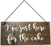 Wooden Signs/I'm just here for The Cake-Wedding Sign-Ring Bearer,Ring Bearer Sign,Wedding Ceremony,Flower Girl Sign,Rustic Country Wedding Sign Kitchen Cafe Pub Decor, Wood wal Art, Rustic Wood decor