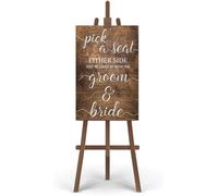 Wooden Signs/Rustic Wood Wedding Sign Pick A Seat Not A Side Sign Rustic Wedding Decor Kitchen Cafe Pub Decor, Wood wal Art, Rustic Wood Decor Gift 18x12 INCH