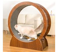 Wooden Silent Cat Treadmill Exercise Wheel, Small/Medium/Large Cats Sport Toys, Cat Running Wheel, Cats Toys With Safety Lock,Inner Diameter-98cm(38.6