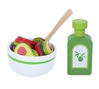 Wooden Simulation Fruit Vegetable Salad Toy for Kids Educational Play | Educational cooking toy set with wooden fruits and vegetables for children above 36 months to learn food cognition