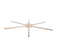 Wooden Six-Leg Mobile Frame for Crib Nursery Hanging Arm | Khaki Wood Build, Easy Assembly, Strong Support for Infant Mobile Kits and Creative Projects