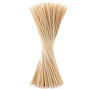 Wooden Skewers Durable Bamboo 25cm Sticks Barbecue Skewers Kebab Sticks for Air Fryer Fruit BBQ Cake Topper Chocolate Fountain Decorations Crafts 100 Pack