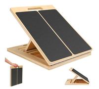 Wooden Slant Board, Adjustable Incline Board and Calf Stretcher, Professional Slant Board for Hamstring Stretching, Portable Handle Design, Non-Slip Balance Board for Home, Gym, Outdoor Use