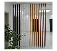 Wooden Slat Room Divider - Floor to Ceiling, 9ft-4ft Adjustable Height, Stylish Wall Partition for Home & Apartment Decor, Elegant White 1Pc Separator for Entrance & Living Spaces