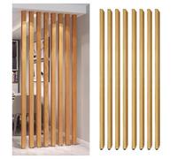 Wooden Slatted Room Divider 8-Piece Set 165cm/64.9in/5.41ft Ideal for Nursery Studio Apartment Entryway Stylish Wood Decoration