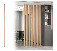Wooden Slatted Room Divider Floor-to-CeilingSelf-Supporting Partition for Home & Apartment 130cm/51.1in Stylish Wall Separator (1 pcs)