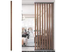 Wooden Slatted Room Divider - Freestanding Floor-to-Ceiling for Entryway Office Restaurant - Adjustable Height Privacy Partition