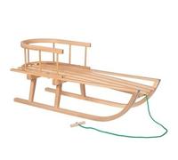 Wooden sledge with backrest Springos