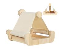 Wooden Sleeping Swing - Cage Bird Perch, Resting with Comfort, Drawer Tray with Storage, Indoor Furniture, Pet Hammock for Conures Cockatiels and Small Parrots to Relax and Sleep Safely