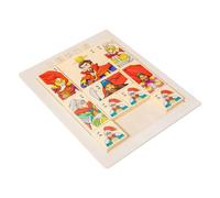 Wooden Sliding Block Puzzle Game, Brain Teaser & Educational Logic Toy for Kids Ages 4-6, Style C, 8.86x7.09x0.43inch