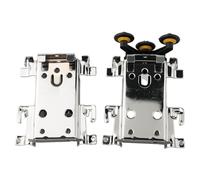 Wooden Sliding Door Roller Pulley Set, Nylon Wheel with Iron Shell for Wardrobe Cabinet Doors, Side-Mounted Upper & Lower Wheels