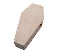 wooden small animal coffin natural finish - size M for small pets - animal coffin with fixed metal closure - coffin made wood