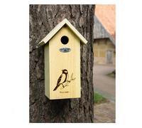 Wooden Small Bird House Nesting Box Wren Great Blue Tit Garden Silhouette
