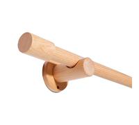 Wooden Small Curtain Rod Kit Solid Wood Heavy Duty Curtain Rod Wood Grain Finish With End Caps Easy To Install 200cm (78.7in)(200cm(78.7in),Single pole)