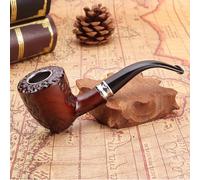 Wooden Smoking Pipe, Classical Detachable Cigarette Tobacco Smoking Pipe Fathers Day Gift, Smoking Wooden Pipe Tobacco (B)