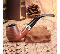 Wooden Smoking Pipe, Classical Detachable Cigarette Tobacco Smoking Pipe Fathers Day Gift, Smoking Wooden Pipe Tobacco (U)