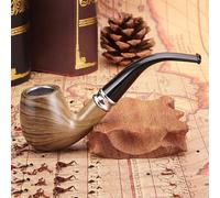 Wooden Smoking Pipe, Classical Detachable Cigarette Tobacco Smoking Pipe Fathers Day Gift, Smoking Wooden Pipe Tobacco (D)