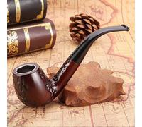 Wooden Smoking Pipe, Classical Detachable Cigarette Tobacco Smoking Pipe Fathers Day Gift, Smoking Wooden Pipe Tobacco (A)