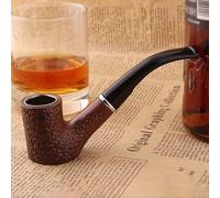 Wooden Smoking Pipe, Classical Detachable Cigarette Tobacco Smoking Pipe Fathers Day Gift, Smoking Wooden Pipe Tobacco (H)