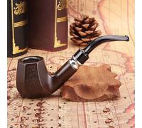 Wooden Smoking Pipe, Classical Detachable Cigarette Tobacco Smoking Pipe Fathers Day Gift, Smoking Wooden Pipe Tobacco (W)