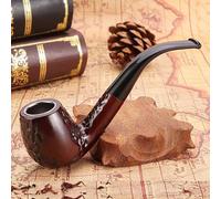 Wooden Smoking Pipe, Classical Detachable Cigarette Tobacco Smoking Pipe Fathers Day Gift, Smoking Wooden Pipe Tobacco (C)