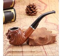 Wooden Smoking Pipe, Classical Detachable Cigarette Tobacco Smoking Pipe Fathers Day Gift, Smoking Wooden Pipe Tobacco (L)