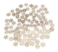 Wooden Snowflakes Christmas Tree Ornaments Unfinished 100Pcs