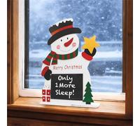 Wooden Snowman Chalkboard - Writable Blackboard Surface, Festive Red & Green Design - Interactive Indoor Christmas Decoration & Message Board for Homes, Shops & Schools