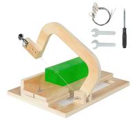 Wooden Soap Cutter, Adjustable Cutting Thickness Soap Slicer, Handmade Soap Wire Cutter with Replaced Stainless Steel Wire for Soap, Loaf, Candles, Cheese, Butter, DIY Making Cutting Tool