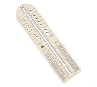 Wooden Sock Ruler Knitting Gauge Tool for Hand Knitters, Silver Finish Measuring Rule to Check Sock Length and Size, Essential Knitting Accessories for Beginners and Enthusiasts
