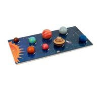Wooden Solar System Model Kids Space Planet Learning Toy
