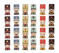 Wooden Soldier Buttons 50pcs Decorative Sewing Fasteners for DIY
