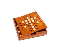 Wooden Solitaire Board Cognitive Chess Educational Intellectual Strategy Games