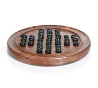 Bigjigs Toys Wooden Solitaire Marble Game, Traditional Puzzle Board