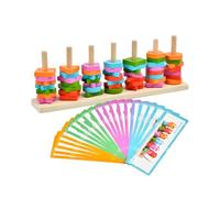 Wooden Sorting Stacking Toy for 2 3 4 5 Years Old Easy to Grasp