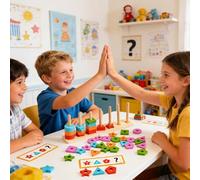 Wooden Sorting Toys, Portable Learning Game, 11.81x3.94 Inches Stacking Shape Toy with Colorful Design, Educational Wooden Playset, Skill Toy with Fun Style, Kids Learning for Preschool Classroom