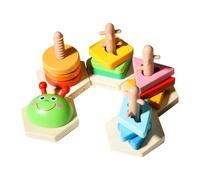 Wooden Sorting Toys - Wooden Shape Sorter Puzzles - Preschool Learning Activities, Sensory Game for Home Play Holiday Travel Car Trip Daycare Boys Girls