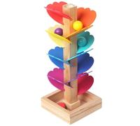 Wooden Sound Tree Toy - Marble Melody Run Playset, Educational Color Matching Puzzle | Musical Activity Tree Learning Toys, Preschool 15-Color Recognition Game for Boys, Girls, an