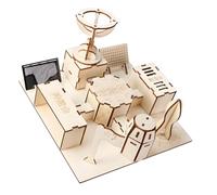 Wooden Space Base Building Model, Space Exploration Assembly Set for Classroom Science Activity, Family Table, and Hands on Learning Base Wooden Model Assembly Set Science Project Classroom