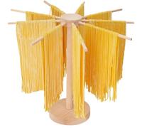 Wooden Spaghetti Stand Dryer, Pasta Drying Rack Noodle Stand with 9 Bar Handles Collapsible, Collapsible Pasta Drying Rack, for Homemade Fresh Spaghetti, for Home Kitchen Making Pasta Noodles