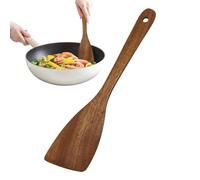 Wooden Spatula - 33cm Kitchen Cooking Spatula Turner, Long Handle Flat Frying Shovel, Nonstick Stirring Spurtle Tool | Natural Heat Resistant Beechwood Utensil for Mixing Scraping Sauteing Chef
