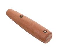 Wooden Spatula Handle Replacement Grip for Spoons and Skimmers 11x2.5x2.5cm | Beige Timber Construction, 60mm Hole Spacing, Simple Fitting, for Household Utensil Repair and Stovetop Cooking