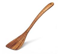 Wooden Spatula Nonstick Turner, Handmade Right Long Handle Flat Frying Spatula, Ideal for Eggs, Fish, Pancakes, Perfect Kitchen Utensils Gift for Mother, Wife, Grandma