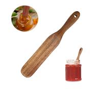 Wooden Spatula, Stirring Spurtle, Non Stick Wood Turner with Hanging Hole, Teak Wooden Spatula for Cooking Stirring Mixing Spreading, Baking, Mixing Spoon Bread Dough Whisk Sourdough Starter
