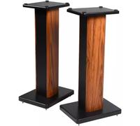 Wooden Speaker Stands - 1 Pair Medium Hifi Floor Stands for Computer Speakers Home Theater Rack 30cm/11.8inches Brown & Stylish Design