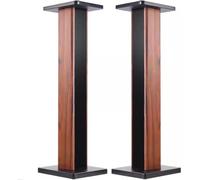 Wooden Speaker Stands for Home Theater - 1 Pair Medium HiFi Floor Stands 90cm/35.4in Stylish Brown Rack for Computer Speakers Enhanced Sound Quality
