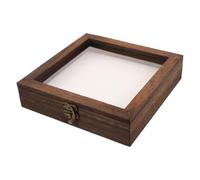 Wooden Specimen Box with Flip Cover and Pin Pad