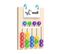 AWHAO Wooden Spelling Game Wooden Slide Puzzle for Classroom Homeschool Ages 3+