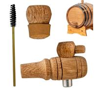 Wooden Spigot and Bung Replacement Set for 10 Liter and 20 Liter Oak Aging Barrels (2.5 and 5 Gallon) Accessories for Whiskey Barrel Wine Barrel Aging by Thousand Oaks Barrel Co.
